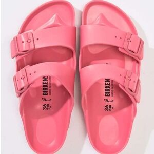 Birkenstock Arizona EVA Coral Pink Waterproof Slide Sandals Womens 9 EU 40